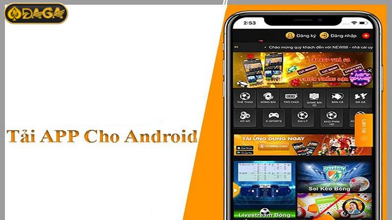 Nhấn vào link tải xuống đối với phiên bản app dành cho điện thoại Android Nhấn vào link tải xuống đối với phiên bản app dành cho điện thoại Android